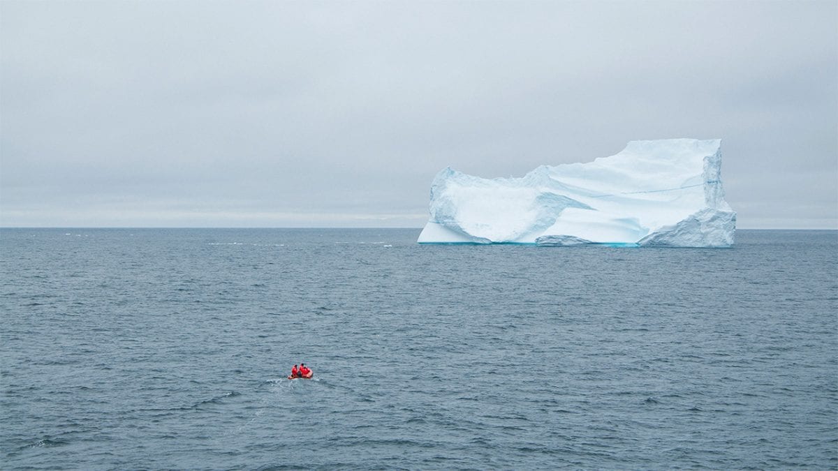 Red Boat, White Ice, Blue Sea