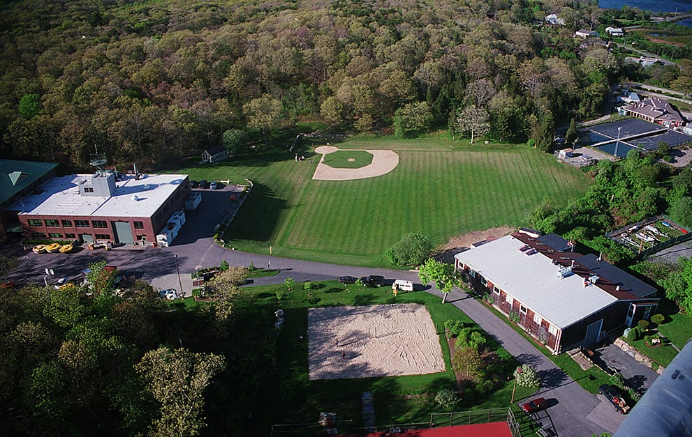 Facilities on located on WHOI's Quissett Campus include a ballfield and sand volleyball and tennis courts.