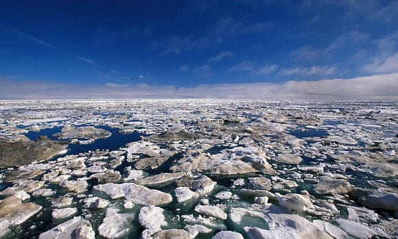 Pack ice in the Beaufort Sea